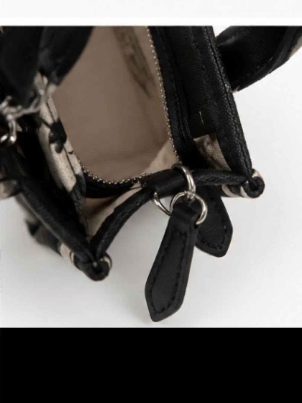 Coach Floral Canvas Mini Tote Crossbody Bag Black White Turnlock Logo